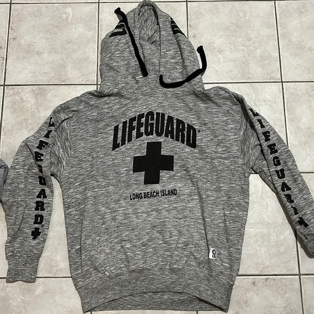 LBI LIFEGUARD Hoodie in heather gray